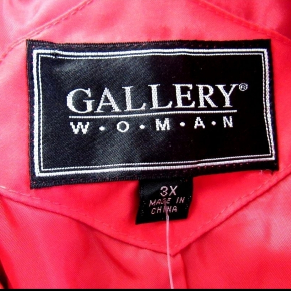 New with Tags Trench Coat 3X Gallery Woman Pink w/ Extra Button Moss Microfibers - Picture 7 of 10